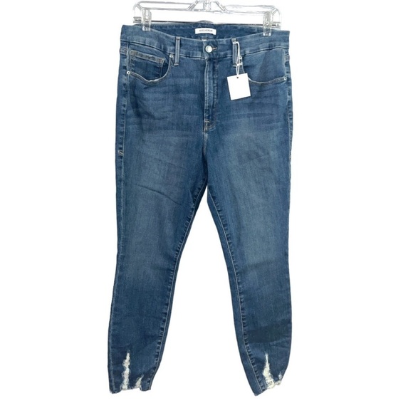 Good Legs High Waist Chew Hem Ankle Cigarette Jeans - Picture 4 of 7